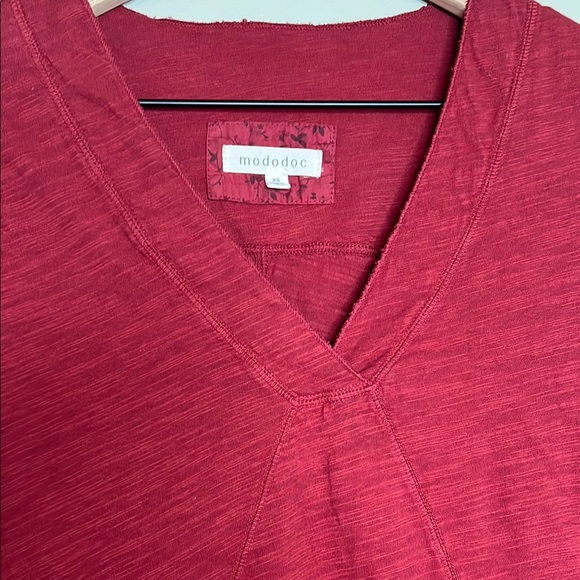 Mododoc 3/4 Sleeve Shirt XS Red - Picture 6 of 8